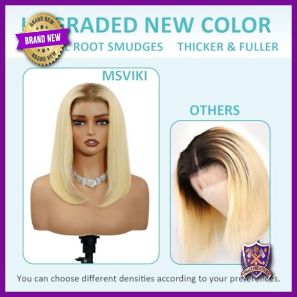 13x4 HD Lace Front Bob Wig Human Hair 14in Straight Glueless Preplucked main image 5